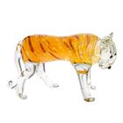 Сувенир стекло в стеклокрошку "Тигр желтый-оранжевый-красный" 12х25х22 см - Фото 1