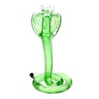 Сувенир стекло в стеклокрошку "Змея зеленый" 17х17х12,5 см - Фото 4