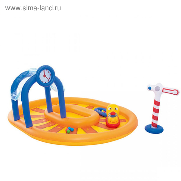 Бассейн надувной игровой «Железная дорога», 285 х 224 х 119 см, от 2 лет, 53061 Bestway - Фото 1