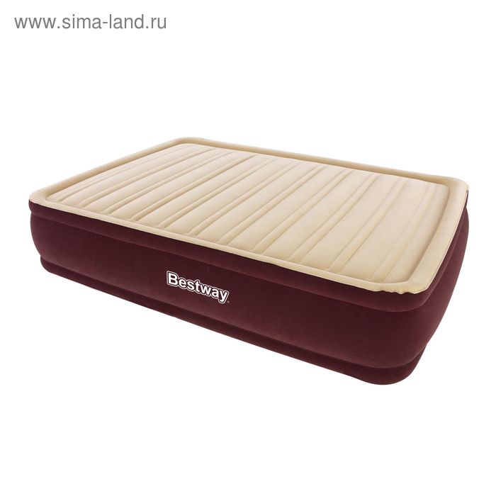 Матрас надувной Comfort Raised Queen, встроенный электронасос 203х152х43 см (67494) Bestway - Фото 1