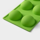 Форма для выпечки Доляна «Фигуры. Полусфера», силикон, 27×18×3.5 см, 6 ячеек (7×7×3.5 см), МИКС - Фото 3