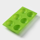 Форма для выпечки Доляна «Фигуры. Полусфера», силикон, 27×18×3.5 см, 6 ячеек (7×7×3.5 см), МИКС - Фото 4