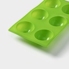 Форма для выпечки Доляна «Фигуры. Полусфера», силикон, 27×18×3.5 см, 6 ячеек (7×7×3.5 см), МИКС - Фото 5