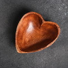 Салатница деревянная «С любовью», 12,5×10×4 см - Фото 3