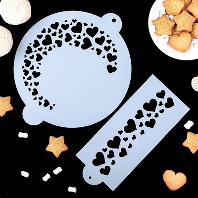 Трафарет кондитерский для украшения выпечки, 23×23 см, 2 шт.