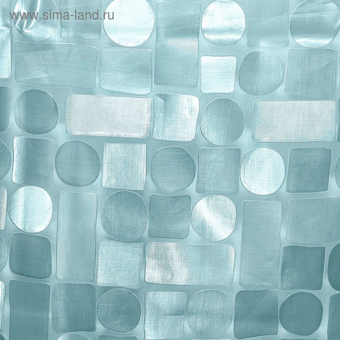 Штора для ванны Доляна «Искры», 180×180 см, EVA, цвет голубой - Фото 1