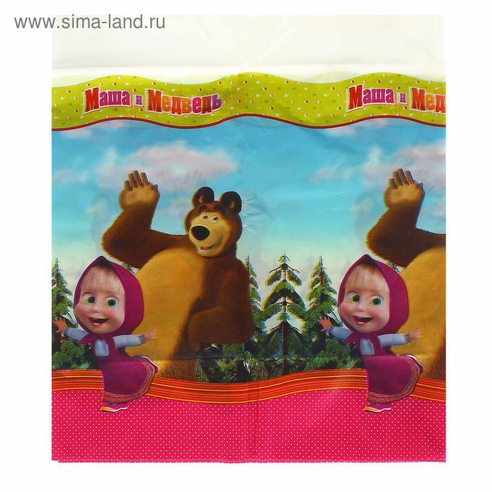 Скатерть «Маша и Медведь», 130х180 см - Фото 1