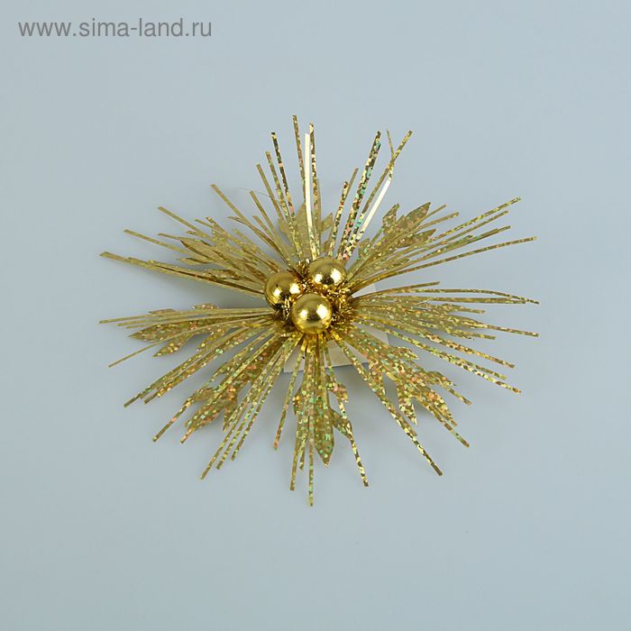 Бант-цветок "Морская звезда" золотой, 12 см - Фото 1
