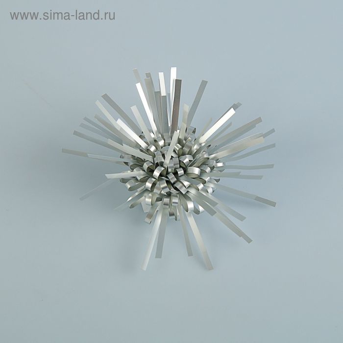 Бант-цветок "Морская звезда" серебро, 12 см - Фото 1