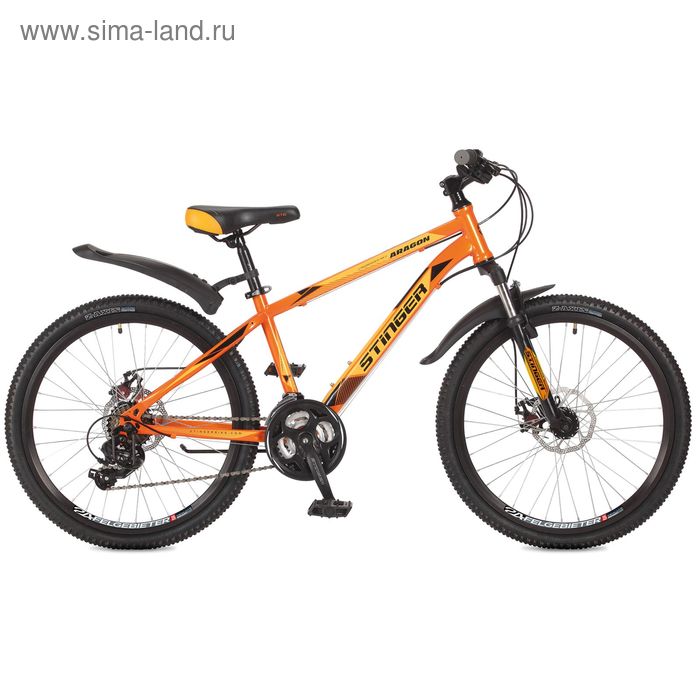 Велосипед 24" Stinger Aragon, 2017, цвет оранжевый, размер 14"