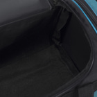 Сумка дорожная, отдел на молнии, с увеличением, 3 наружных кармана, цвет чёрный/бирюзовый - Фото 3