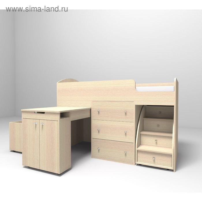 Кровать - чердак «Ярофф Малыш», спальное место 800×1800 мм, цвет дуб молочный - Фото 1