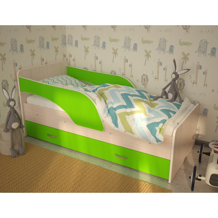 Кровать Кроха-2, Зеленый, 800х1600