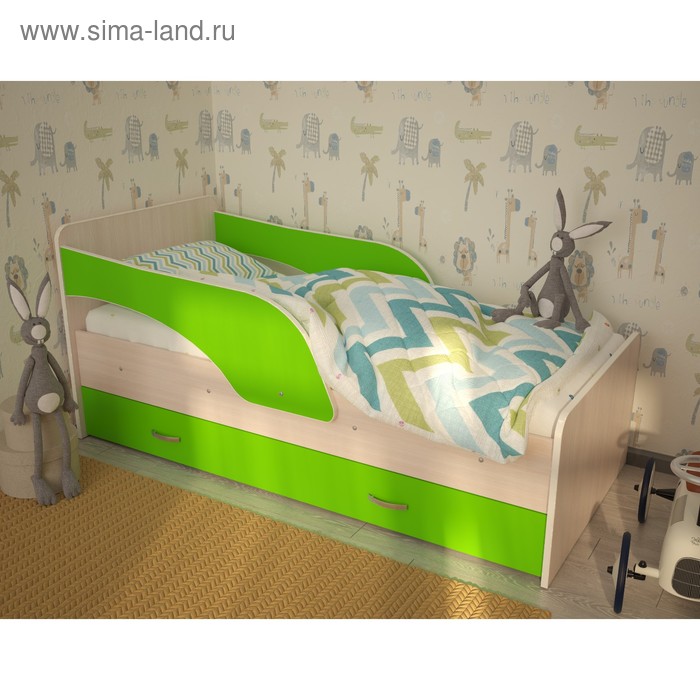 Кровать Кроха-2, Зеленый, 800х1600 - Фото 1