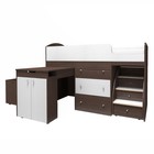 Кровать-чердак Ярофф Малыш, 800x1800, Бодего/Белое дерево - фото 121927915