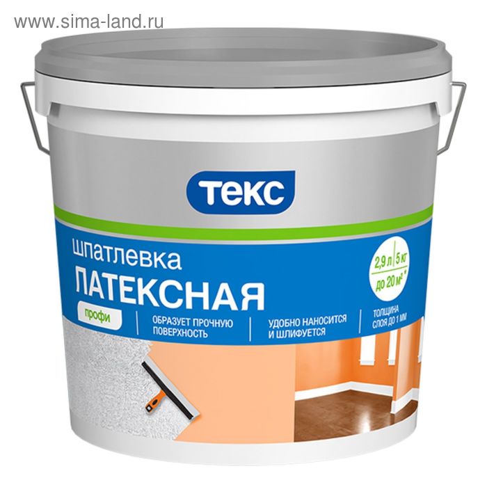 Шпаклевка латексная ТЕКС ПРОФИ 16кг - Фото 1