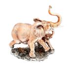 Сувенир "Слон со слонёнком" 21х13х21 см (золото/серебро) - Фото 3