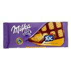 Шоколад Milka молочный с солёным крекером TUC, 87 г - Фото 1