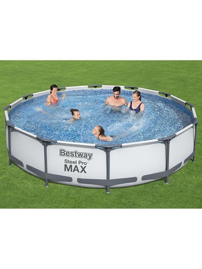 Бассейн каркасный Steel Pro MAX, 366×76 см, фильтр-насос, круглый, 56416 Bestway