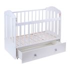 Детская кроватка «Чудо» на маятнике, с ящиком, цвет белый - Фото 3