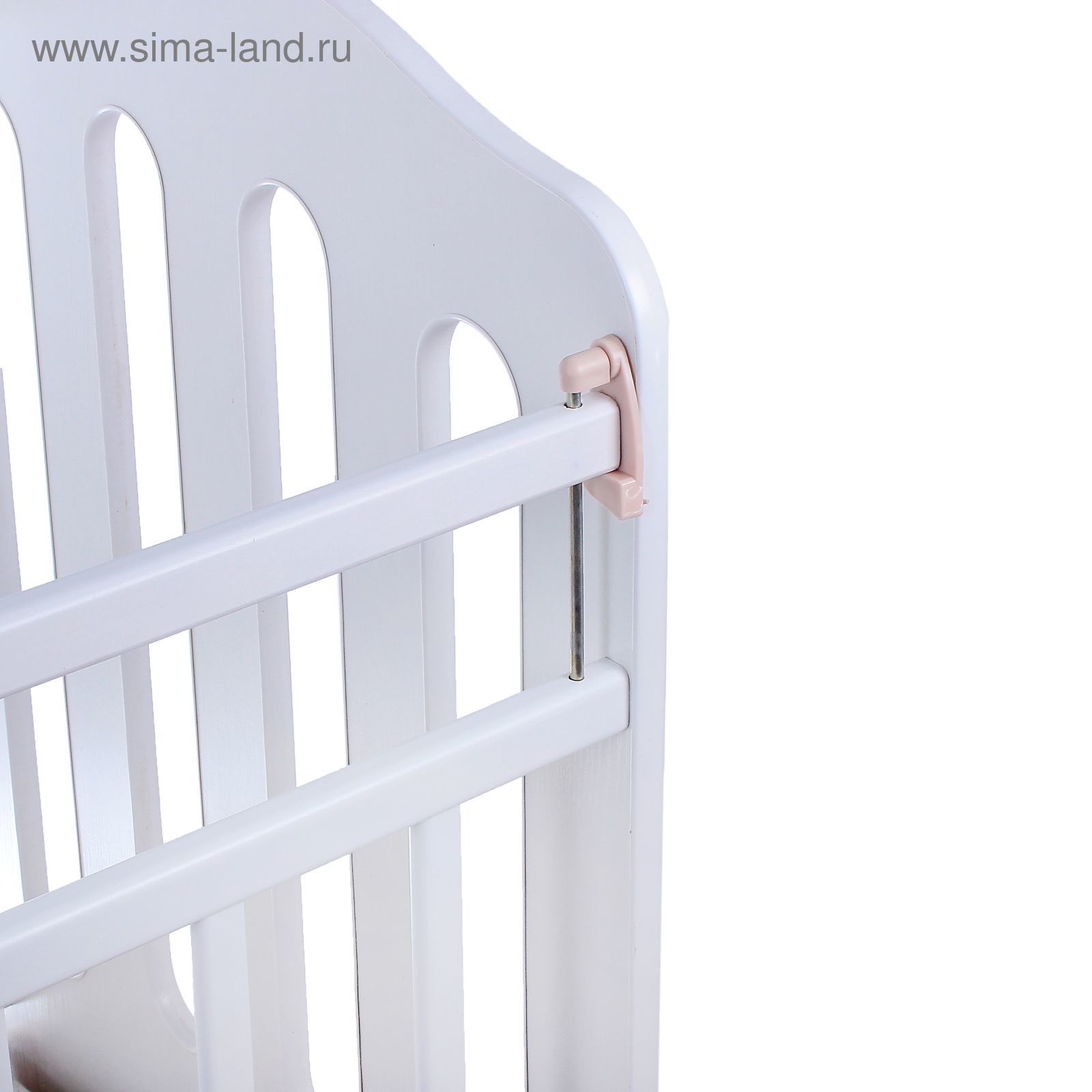 Детская кроватка «Чудо» на маятнике, с ящиком, цвет белый (1943155 ...