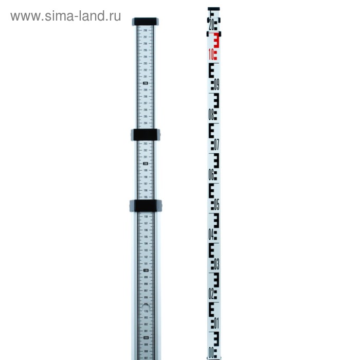 Рейка нивелира ADA STAFF 3 А00141, телескопическая, 3 м - Фото 1