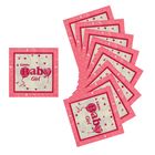 Салфетки бумажные "Малышка", набор 20 шт., 25 × 25 см, цвет розовый - Фото 2