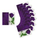 Салфетки бумажные (набор 20 шт) 33*33 см "Фиолетовые розы" - Фото 2