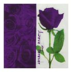 Салфетки бумажные (набор 20 шт) 33*33 см "Фиолетовые розы" - Фото 3