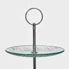 Этажерка-фруктовница круглая Доляна «Текстура», 3 яруса, d=24/20/15 см, стекло - Фото 3