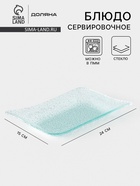 Блюдо сервировочное «Акцент», 24×15 см, прямоугольное, стекло, прозрачное - Фото 1