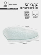 Блюдо сервировочное Доляна «Акцент. Сердце», 21.5×19.5 см, стекло, прозрачное - Фото 1
