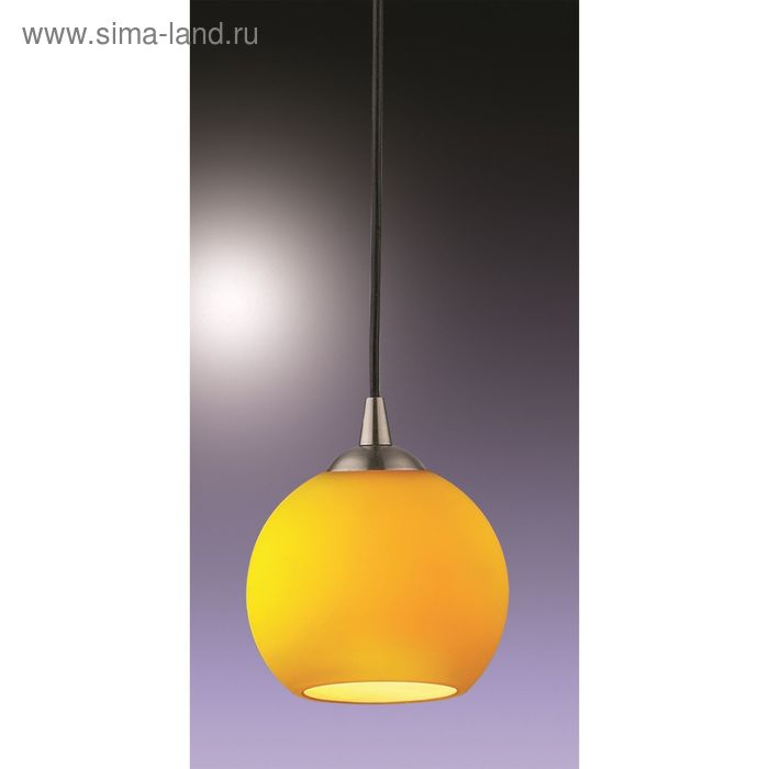 Люстра "Ируса" 1 лампа (E14 60W 220V) ник/желтый - Фото 1