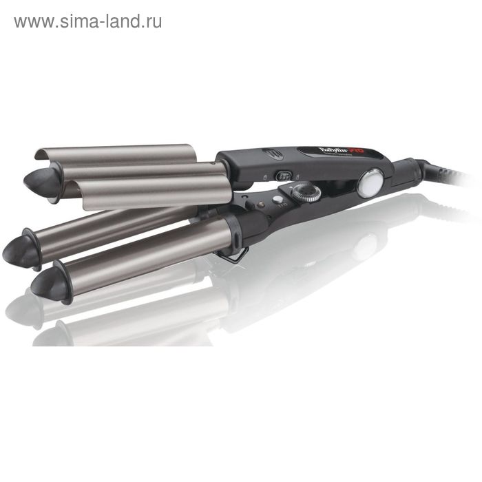 Плойка BaByliss BAB2269TTE, 125 Вт, титаново-турмалиновое покрытие, d=22 мм, 220°С, чёрная 203456