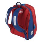Рюкзак каркасный, 27х17х37 см, 2 отделения на молнии, 3 кармана, цвет сине-красный - Фото 2