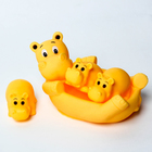 Набор резиновых игрушек для ванны «Мыльница: Утки», 13,5 см, с пищалкой, 4 шт, виды МИКС, Крошка Я - фото 8307358