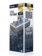 Бассейн каркасный Steel Pro Max, 404×201×100 см, фильтр-насос, лестница, прямоугольный, 56441 Bestway - Фото 16