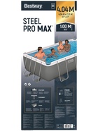 Бассейн каркасный Steel Pro Max, 404×201×100 см, фильтр-насос, лестница, прямоугольный, 56441 Bestway - Фото 17