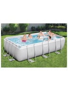 Бассейн каркасный Power Steel, 404×201×100 см, фильтр-насос, лестница, прямоугольный, 56441 Bestway - Фото 9