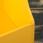 Кашпо деревянное 20×12.5×20 см Стелла Моно, с ручкой, жёлтый Дарим Красиво - Фото 3