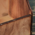 Кашпо деревянное 20×12.5×20 см Стелла Моно, с ручкой, обжиг Дарим Красиво - Фото 3