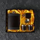 Подарочный набор 5 в 1, фляжка 240 мл, фляжка на брелоке 30 мл, воронка, 2 рюмки, фиолетовый - Фото 1