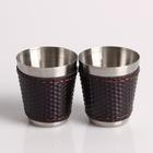 Подарочный набор 5 в 1, фляжка 240 мл, фляжка на брелоке 30 мл, воронка, 2 рюмки, фиолетовый - Фото 4