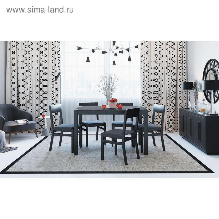 Обеденная группа Эстет, цвет: ледяной эбен, 1100*690*750 мм - Фото 1