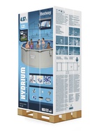 Бассейн стальной Hydrium, 457×122 см, песчаный фильтр-насос, лестница, подстилка, тент, круглый, 56384 Bestway - Фото 15