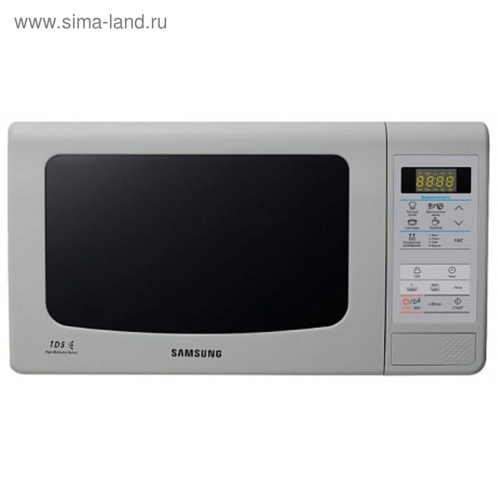 Микроволновая печь Samsung ME83KRQS-3, 23 л, 800 Вт, серый - Фото 1
