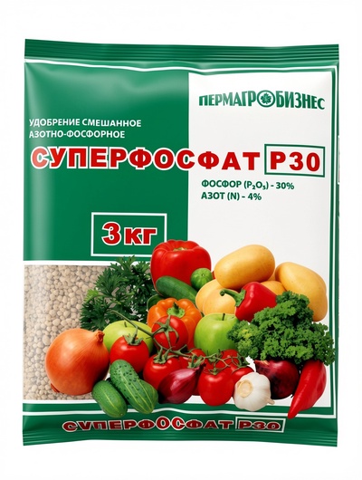 Удобрение минеральное Суперфосфат обогащенный, 3 кг