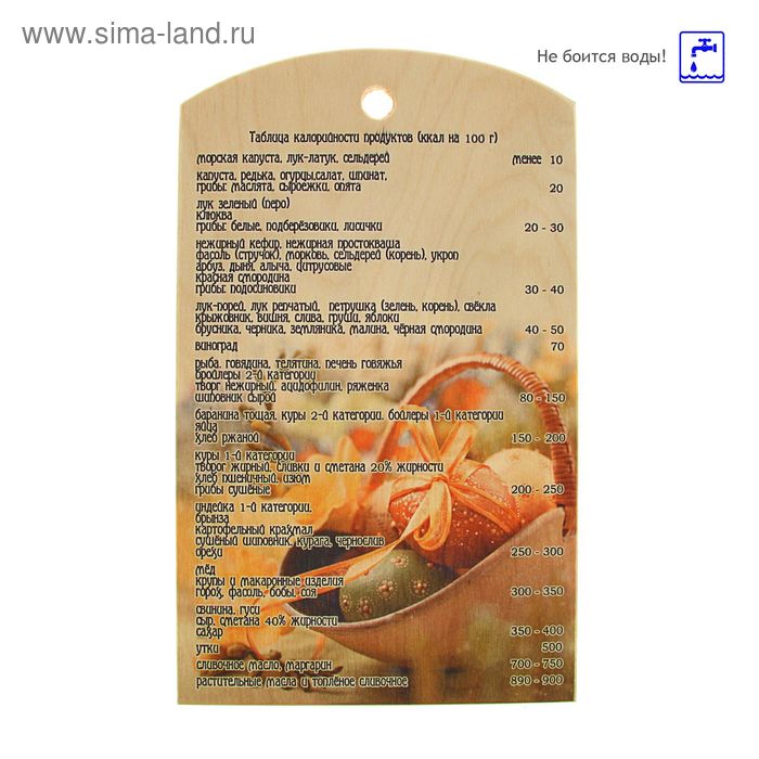 Доска сувенирная фанера 180*300 пасха, лукошко с яйцами - Фото 1