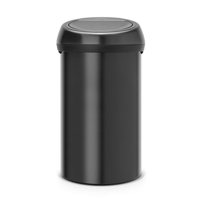 Мусорное ведро Brabantia Touch Bin, система Soft Touch, цвет чёрный матовый, 60 л