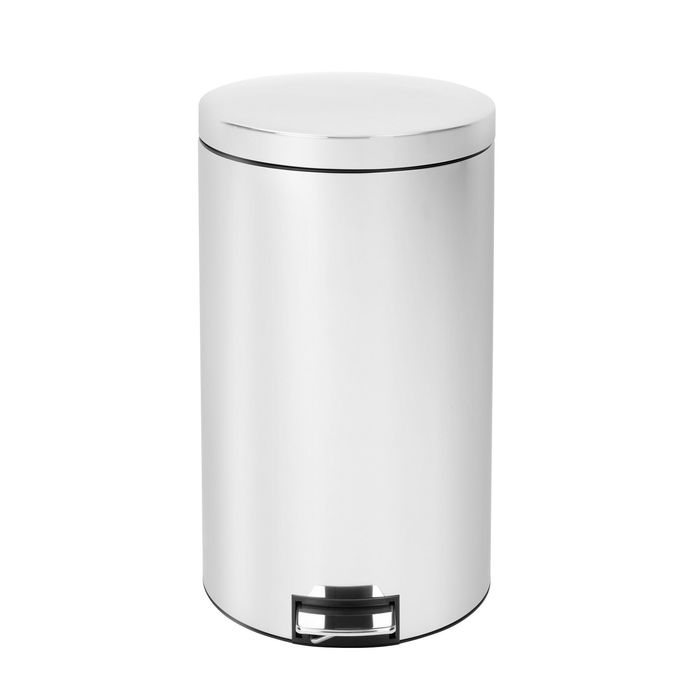 Мусорное ведро Brabantia Pedal bin, с педалью, цвет стальной полированный, 45 л